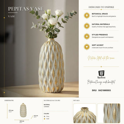 Vaas Pepitas Vase Ø 18,5×37,5 cm