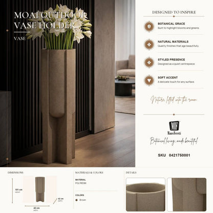 Vaas Moai Outdoor Vase Holder Ø 42×101 cm