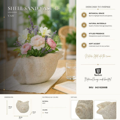 Vaas Shell Sand Vase -b- 35×23×18 cm