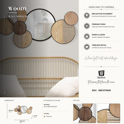 Spiegel Woody 123,2×4,4×63,5 cm