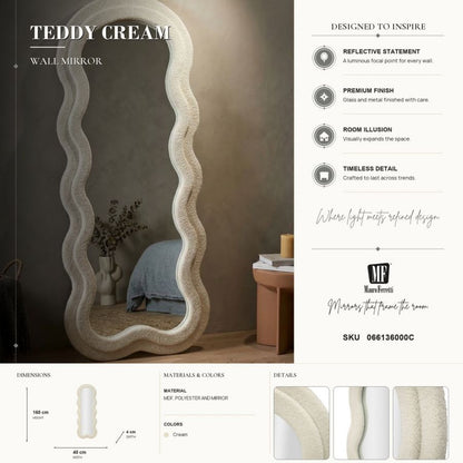 Spiegel Teddy Cream 60×4×160 cm