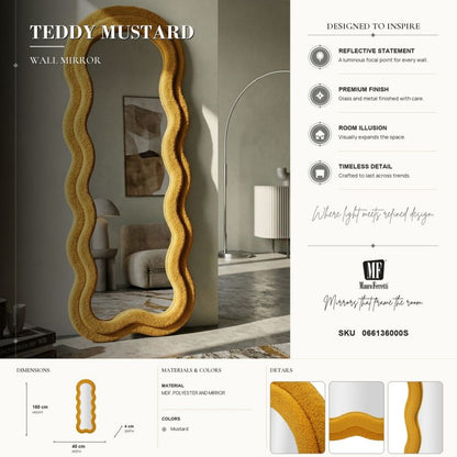 Spiegel Teddy Mustard 60×4×160 cm