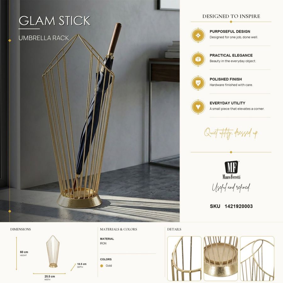 Paraplubak Umbrella Rack Glam Stick 25,5×18,5×60 cm