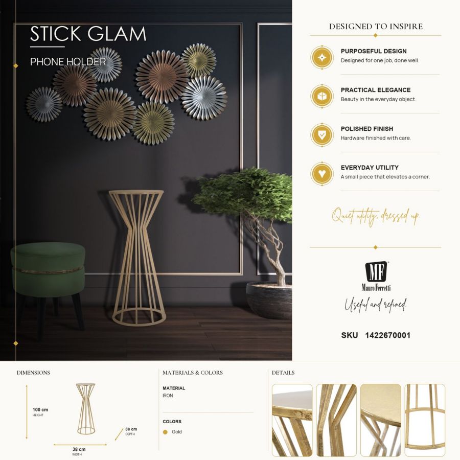 Telefoonhouder Phone Holder Stick Glam Ø 38×100 cm
