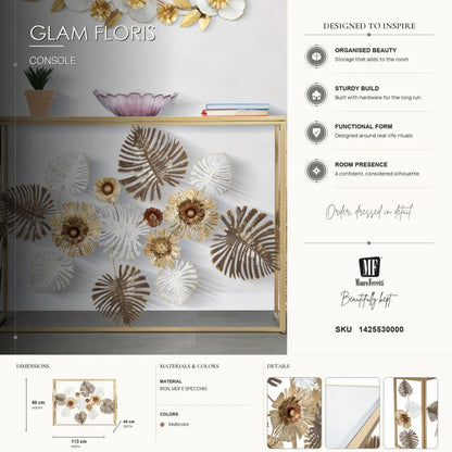 Consoletafel Glam Floris 113×40×80 cm