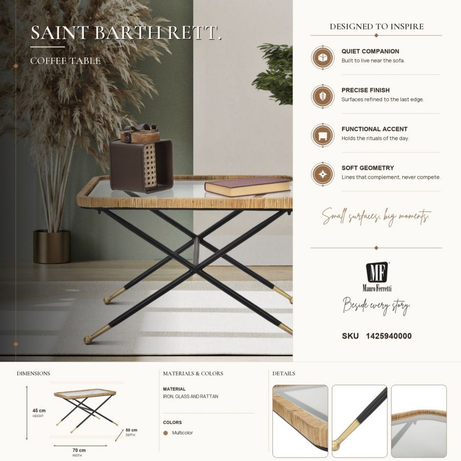 Salontafel Saint Barth Rett. 70×50×45 cm