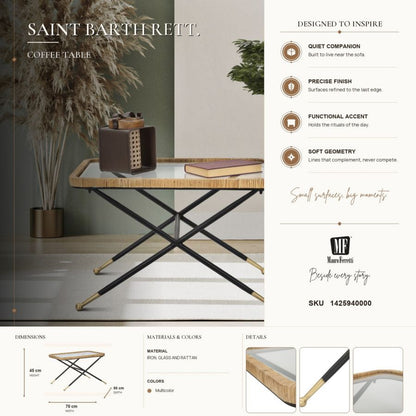 Salontafel Saint Barth Rett. 70×50×45 cm