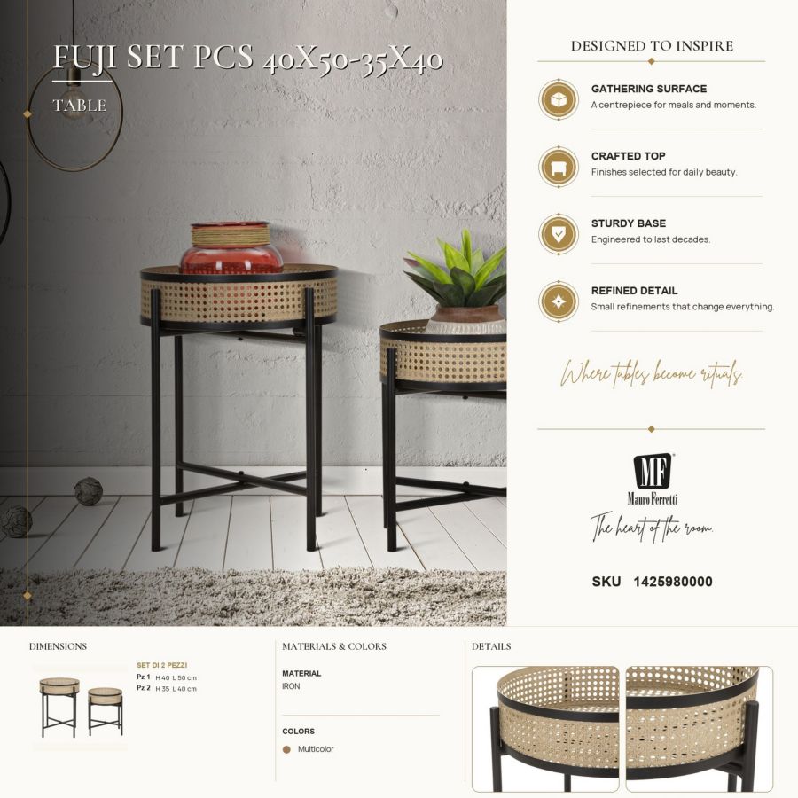 Tafel Fuji Set 2 Pcs Ø 40×50 cm