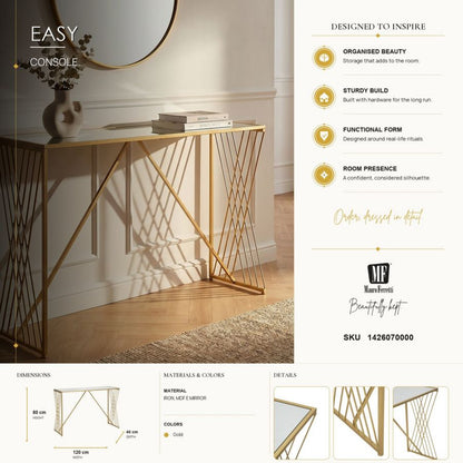 Consoletafel Easy 120×40×80 cm