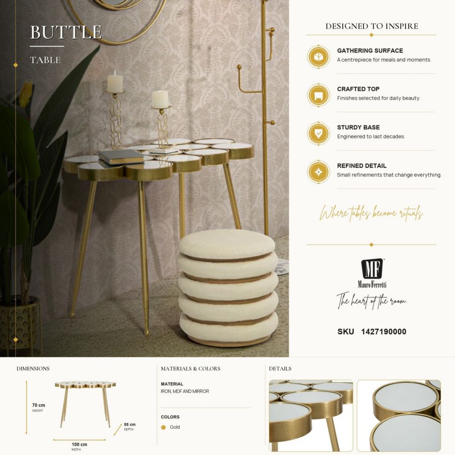 Tafel Buttle 100×55×70 cm