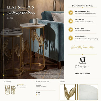 Tafel Leaf Set 2 Pcs Ø 35×65,5 cm