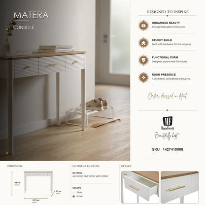 Consoletafel Matera 107×37×80 cm
