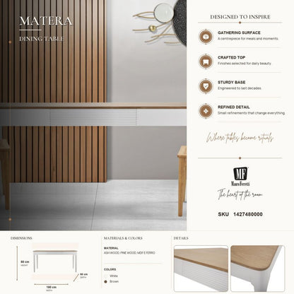 Eettafel Matera 180×90×80 cm