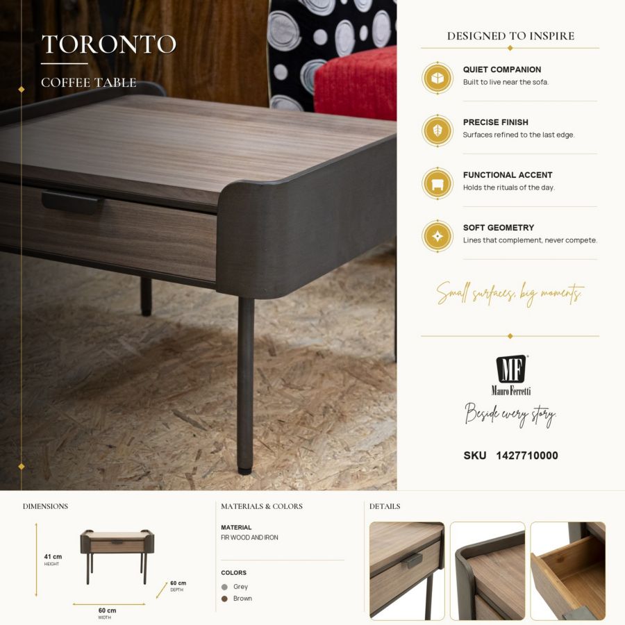 Salontafel Toronto 60×60×41 cm