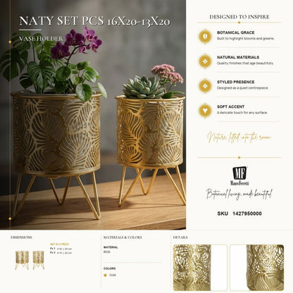 Vaashouder Naty Set 2 Pcs Ø 16×20 cm