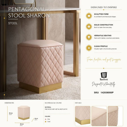 Kruk Pentagonal Stool Sharon 35×35×38 cm