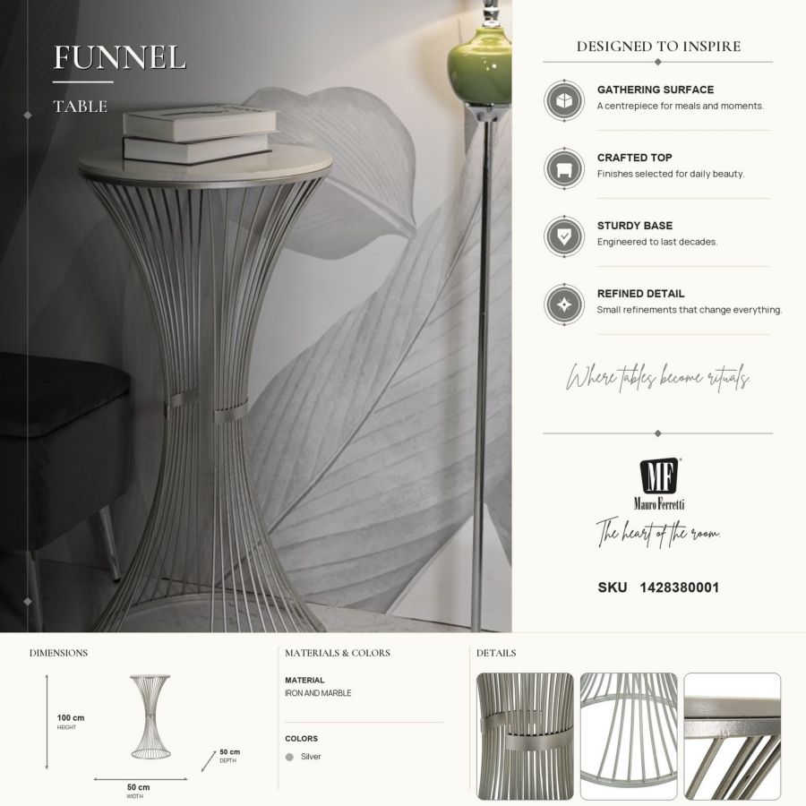 Tafel Funnel Ø 50×100 cm