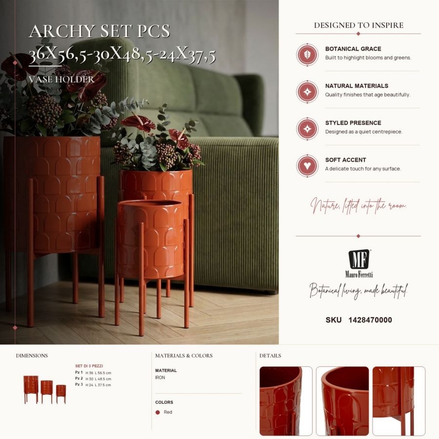Vaashouder Archy Set 3 Pcs Ø 36×56,5 cm