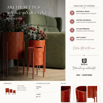Vaashouder Archy Set 3 Pcs Ø 36×56,5 cm