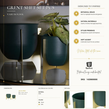 Vaashouder Grent Shet Set 2 Pcs Ø 24,5×26 cm