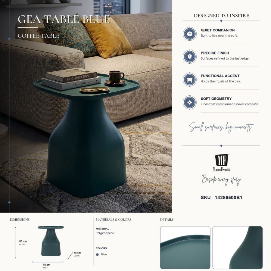Salontafel Gea Table Blue 48×48×50 cm