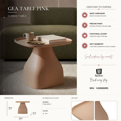 Salontafel Gea Table Pink 48×48×38 cm