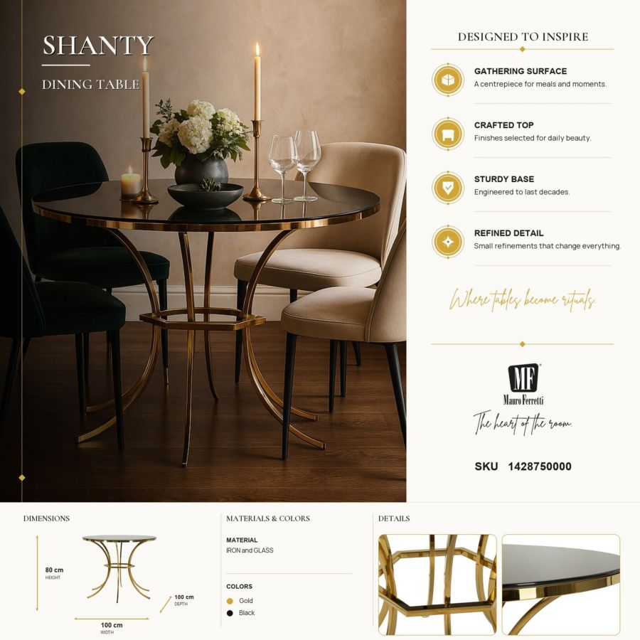 Eettafel Shanty Ø 100×80 cm