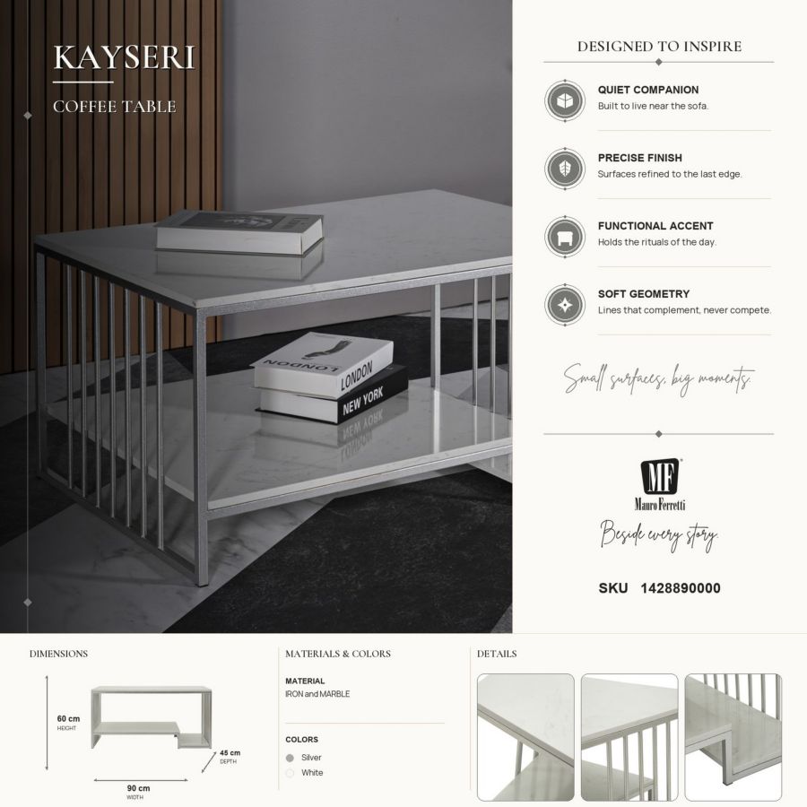 Salontafel Kayseri 90×60×45 cm