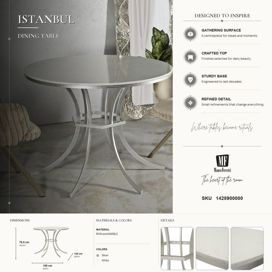 Eettafel Istanbul Ø 100×76,5 cm
