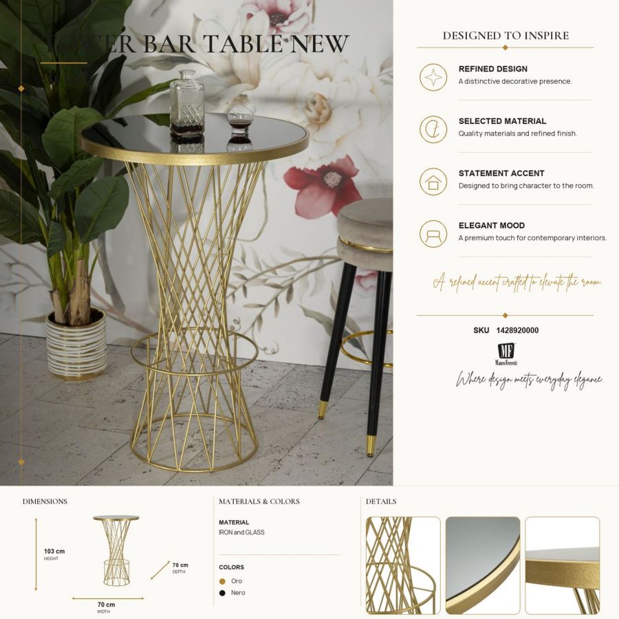 Bartafel Tower Bar Table New Ø 70×103 cm