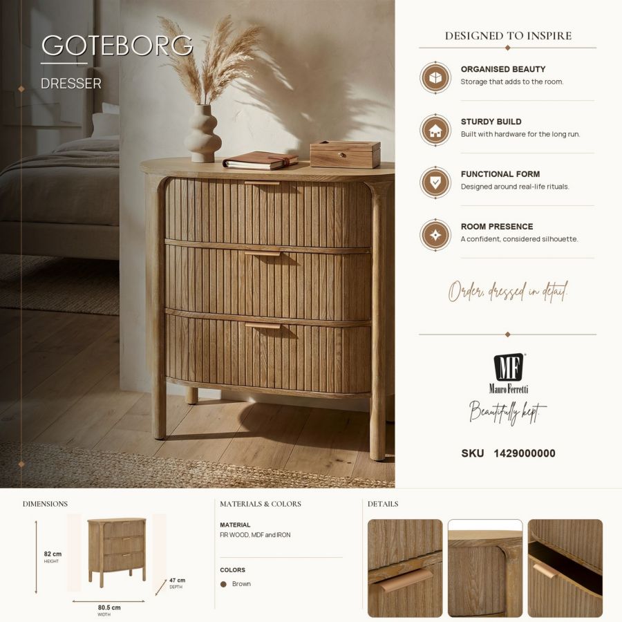 Dressoir Goteborg 80,5×47×82 cm