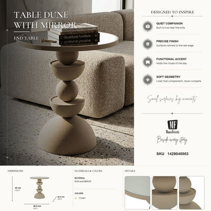 Tafel Dune With Mirror Ø 40,5×42 cm