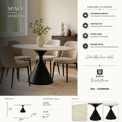 Eettafel Space 180×90×73 cm