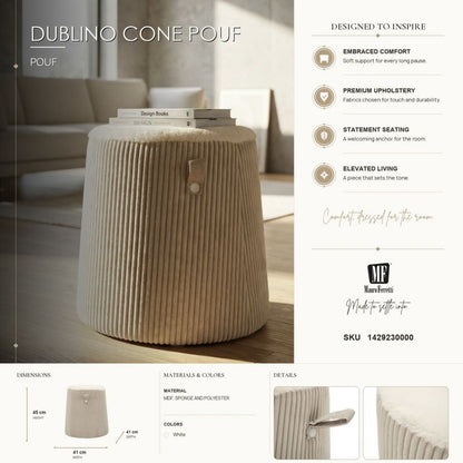 Poef Dublino Cone Pouf Ø 41×45 cm