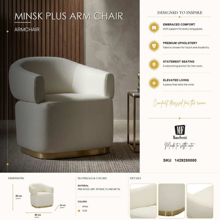 Fauteuil Minsk Plus Arm Chair 80×84×80 cm