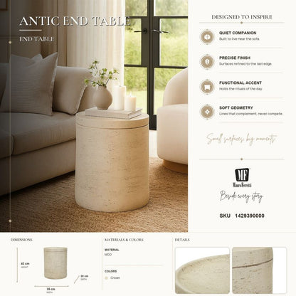 Bijzettafel Antic End Table Cm Ø 35×43 cm