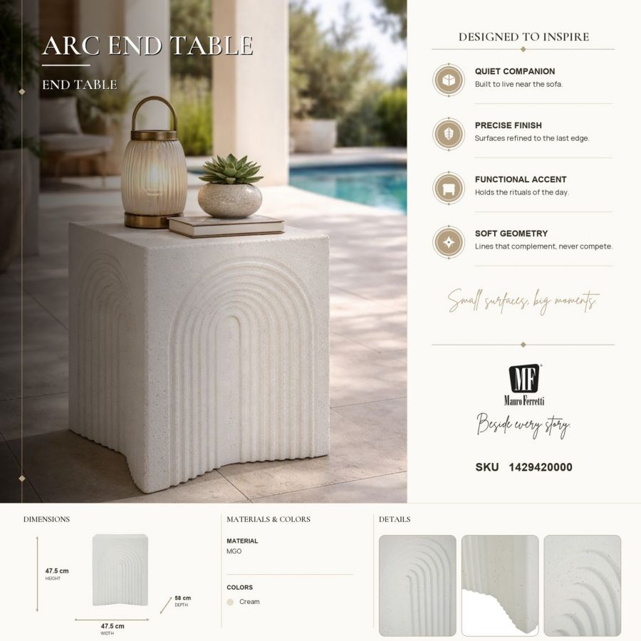 Bijzettafel Arc End Table 40,5×40,5×50,5 cm