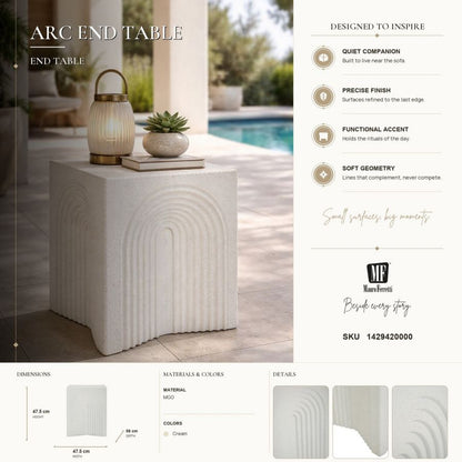 Bijzettafel Arc End Table 40,5×40,5×50,5 cm