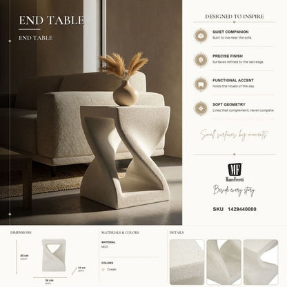 Bijzettafel Z End Table 34×34×45 cm