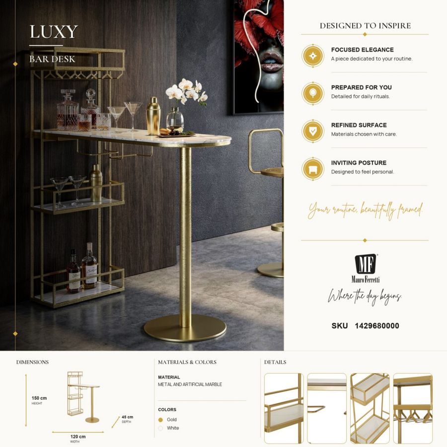 Bartafel Bar Desk Luxy 120×45×150 cm