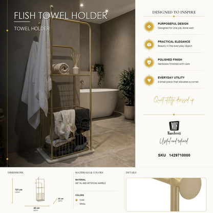 Handdoekhouder Flish Towel Holder 40×30×121 cm