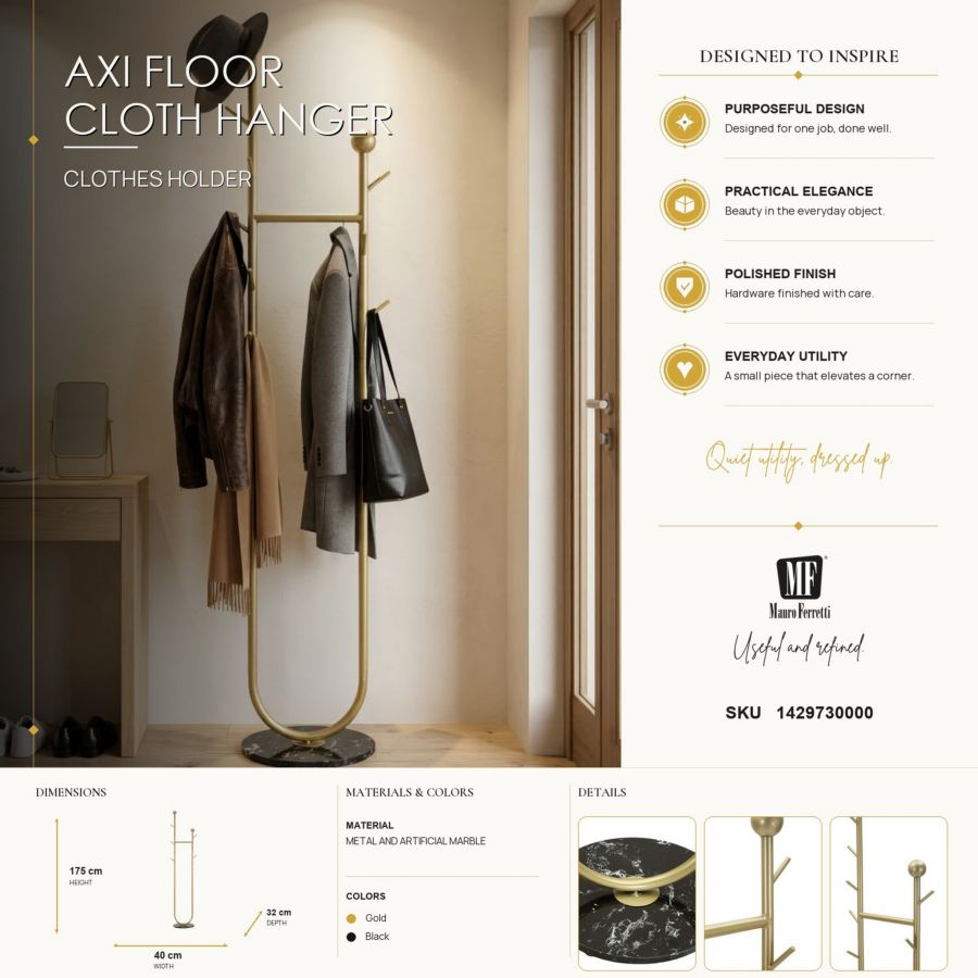 Kapstok Axi Floor Cloth Hanger 40×32×175 cm