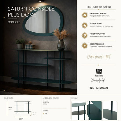 Consoletafel Saturn Console Plus Dove Teal 118×34×82 cm