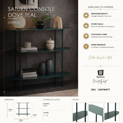 Consoletafel Saturn Console Dove Teal 90×28 cm