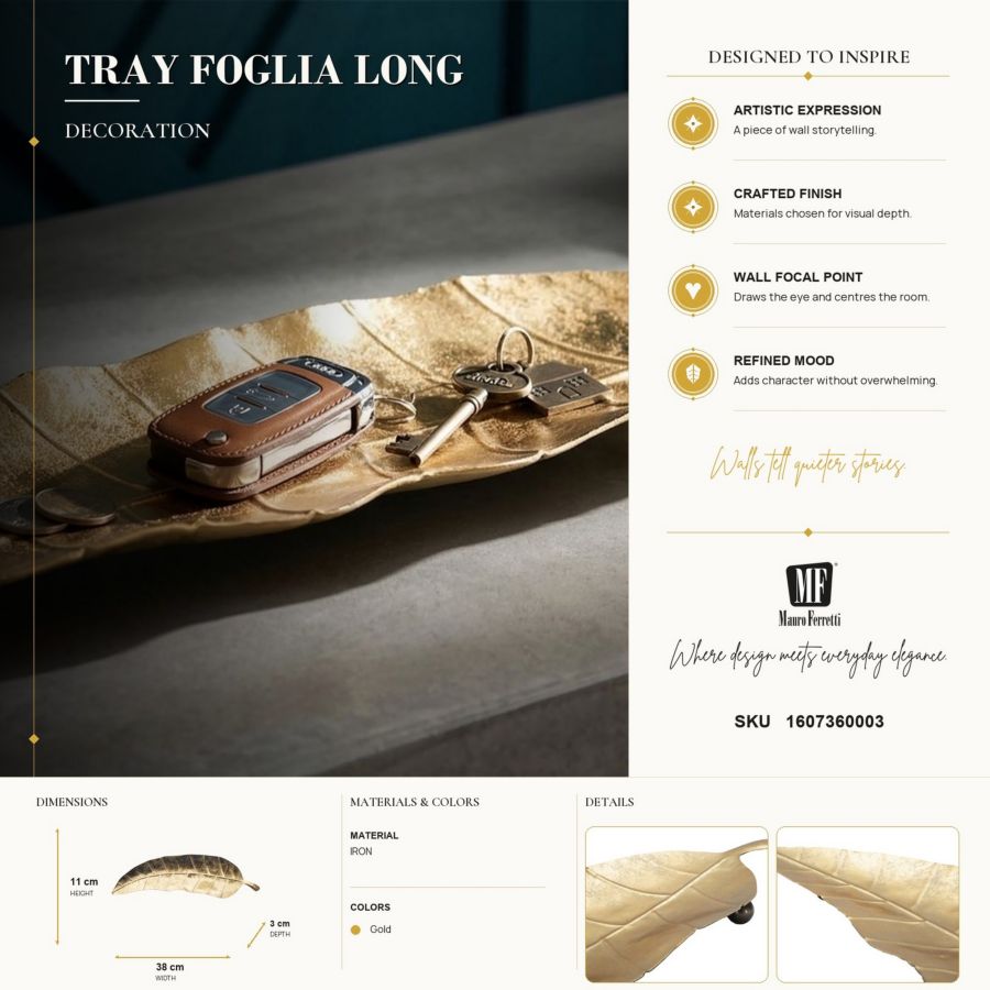 Dienblad Foglia Long 38×3×11 cm