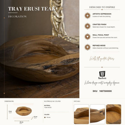 Dienblad Erusi Teak Ø 20×6 cm