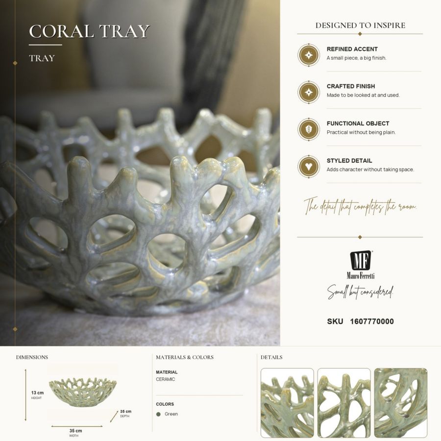 Dienblad Coral Tray Ø 35×13 cm