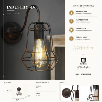 Wandlamp Industry -b- 33×15×27,5 cm