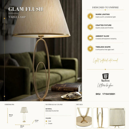 Tafellamp Glam Flush Ø 30×58 cm