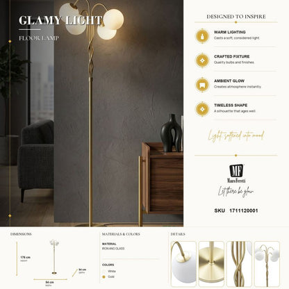 Vloerlamp Glamy 4 Light Ø 54×176 cm